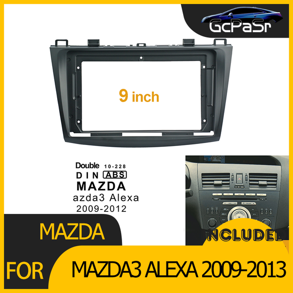 

car video 2-1din radio player dvd frame audio fitting adaptor dash trim kits facia panel 9 inch for 3 alexa 2009-2013 double din