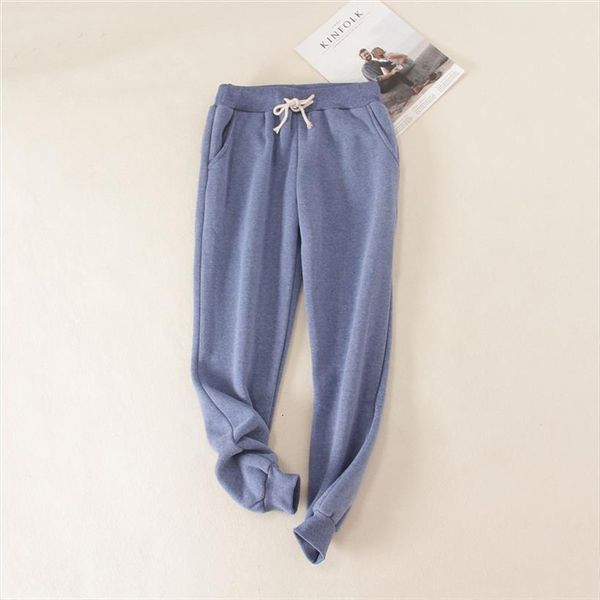

winter baggy thicken women pants warm casual thermal sweatpants trousers, Black;white