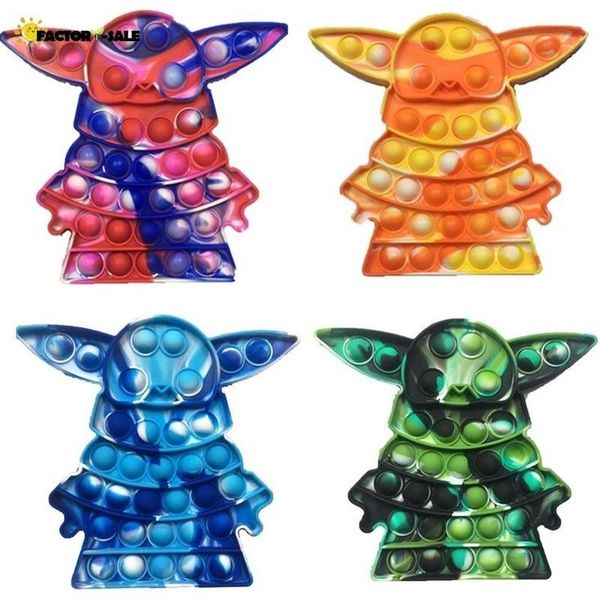 

dhl fast new yoda baby push it fidget toys push sensory squishy kid girl gifts antistress funny fidget finger bubble music kawai toys lx59