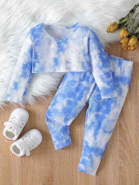 

baby tie dye tee & pants she, White