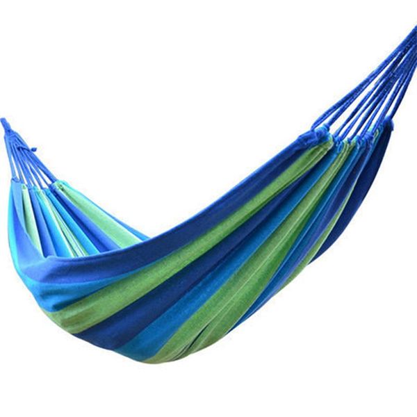 

double portable travel camping hanging hammock swing lazy chair canvas hammocks camp furniture