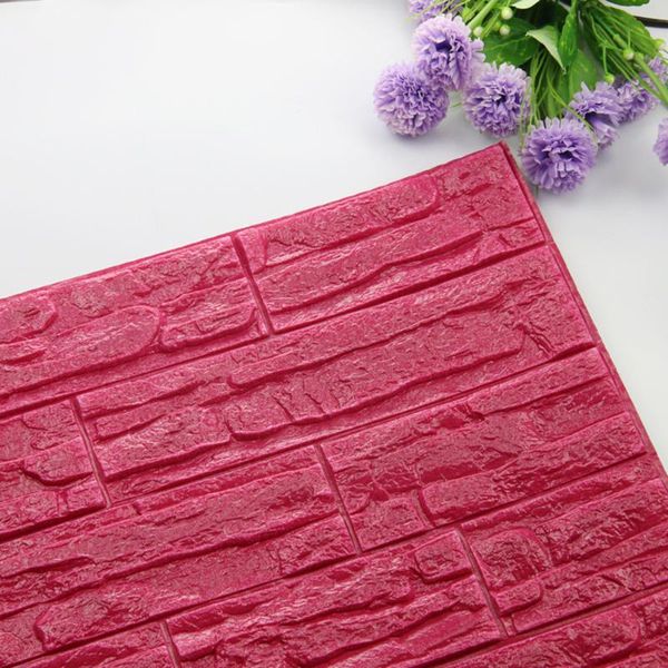 

three-dimensional brick wall sticker diy pe foam wallpaper panels room decal stone decoration embossed adesivi murali stickers