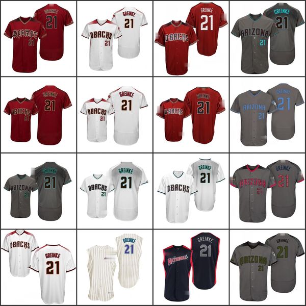 

arizona diamondbacks men 21 zack greinke men jersey, Black;red