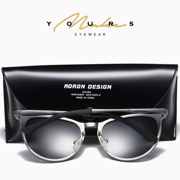 

sunglasses men polarized uv400 sun glasses for male brand black aluminum alloy sports night vision eyewear, White;black