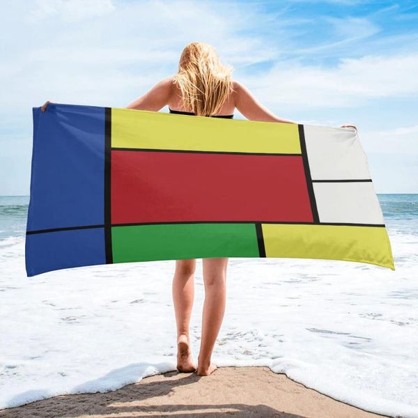

towel abstract geometric block color beach household item bathroom accessories microfiber bath towels mat yoga