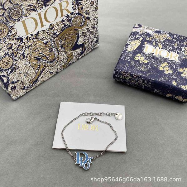 

special offer 2021 luxury designer jewelry 21 blue enamel letter bracelet women's summer accessories hip hop indifference fashion decor, White