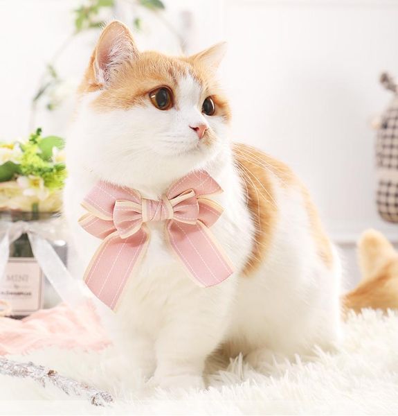 

cat collars & leads pet dog necklace adjustable for cats collar dogs accessories bow tie puppy ties supplies