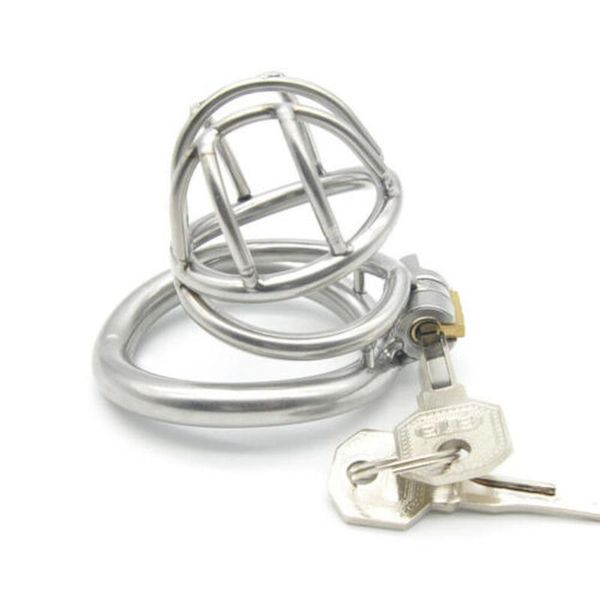 

cockrings stainless steel male chastity device bird lock curved small cage a226 cock ring toy