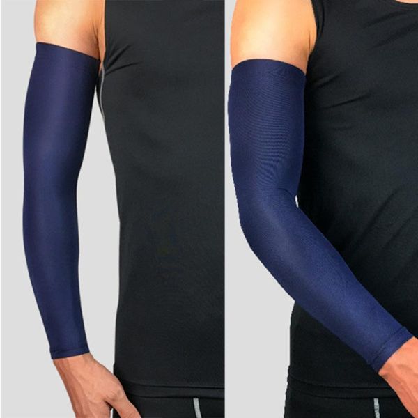 

pair sun protector elbow protection pads stretchy long guard sleeve breathable brace for pr & knee, Black;gray