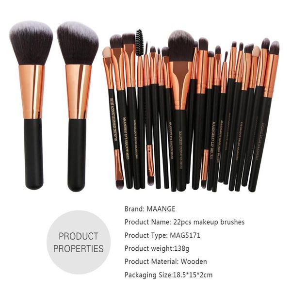 

makeup brushes 20 pieces/set of convenient brush set eyebrow lip nylon bristles wooden handle wool tools