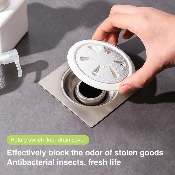 

other bath & toilet supplies 2pcs mesh filter kitchen sink floor drain hair catcher rotary switch bathroom sewer anti blocking easy install