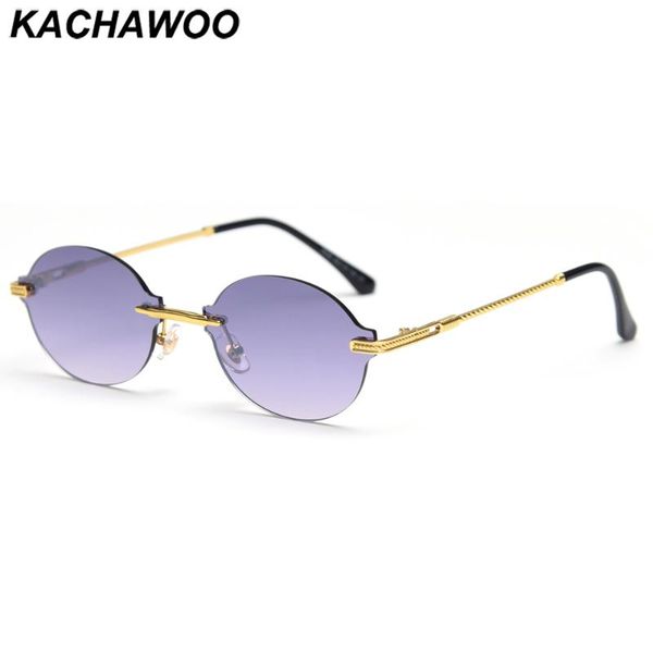 

sunglasses kachawoo small frame oval rimless female male uv400 retro sun glasses mirror red pink blue frameless european style, White;black