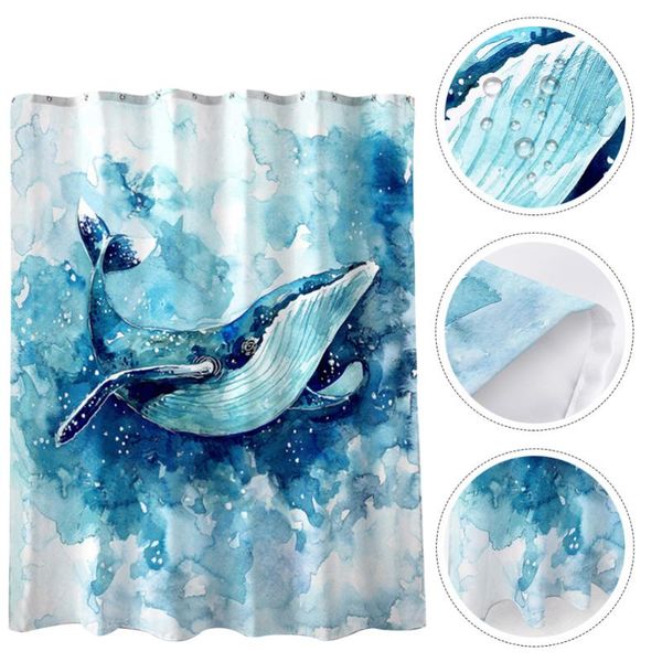 

shower curtains 1pc polyester curtain digital printed waterproof decor