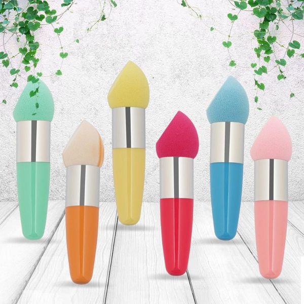 

sponges, applicators & cotton smooth soft cosmetic tool beveled makeup sponge foundation blender concealer cream brushes handle powder puff