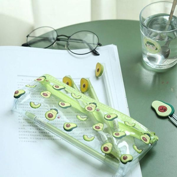 

pcs pencil case avocado school box bag supplies stationery bags