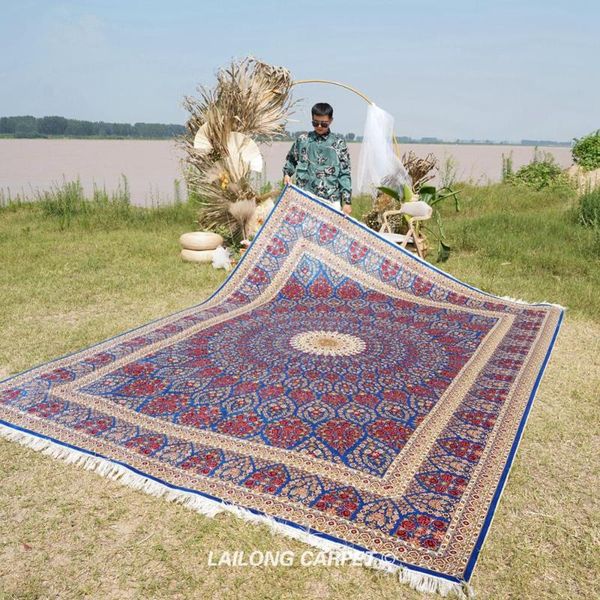 

carpets 9'x12' double knots flower handknotted persian hand made silk (yl1911)