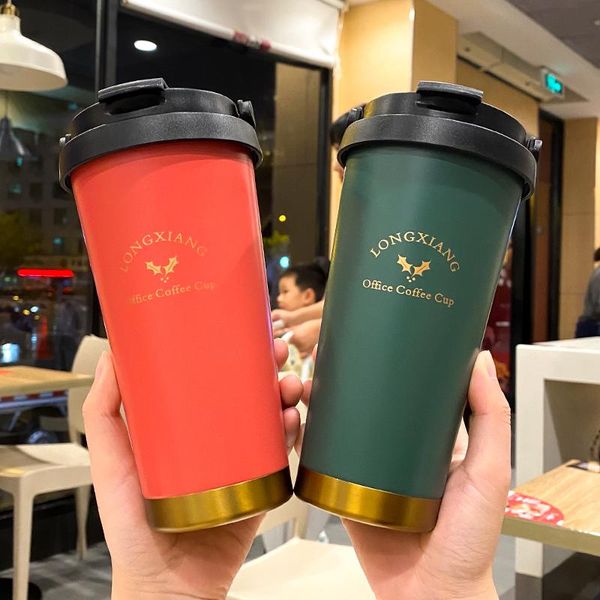 

water bottles 304 stainless steel vacuum cup men's high-grade household contracted portable tea children car coffee