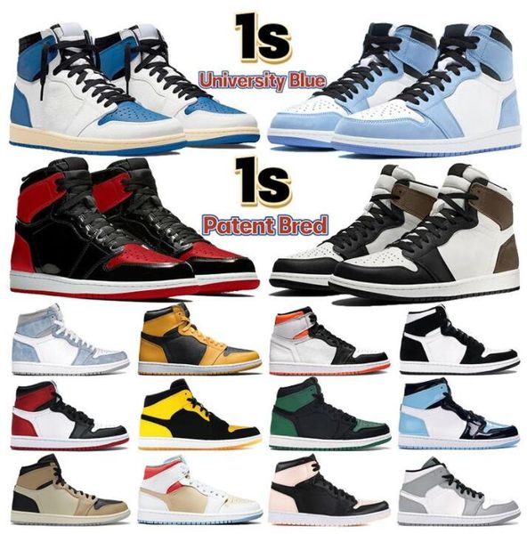 

2022 designer 1 1s university blue men basketball shoes new beginnings fragment pollen high dark mocha seafoam unc light smoke grey chicago