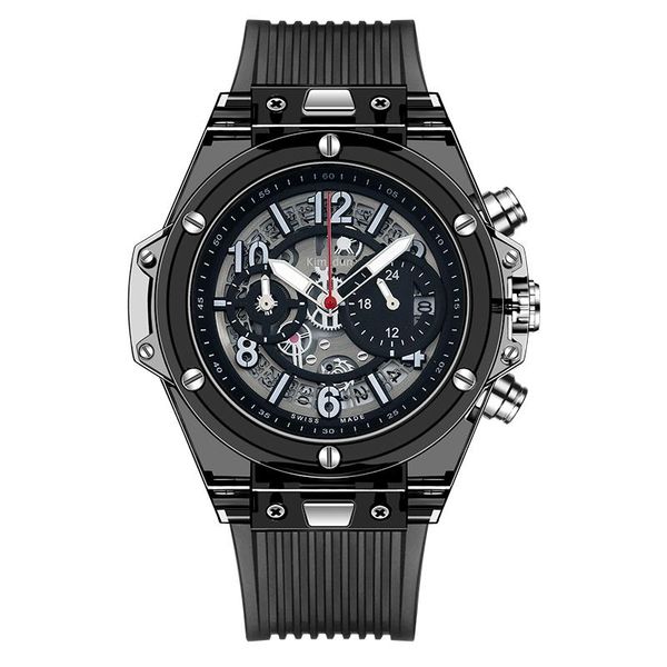 

wristwatches silicone band fashion simple transparent multifunctional waterproof couple watch student quartz wa115, Slivery;brown