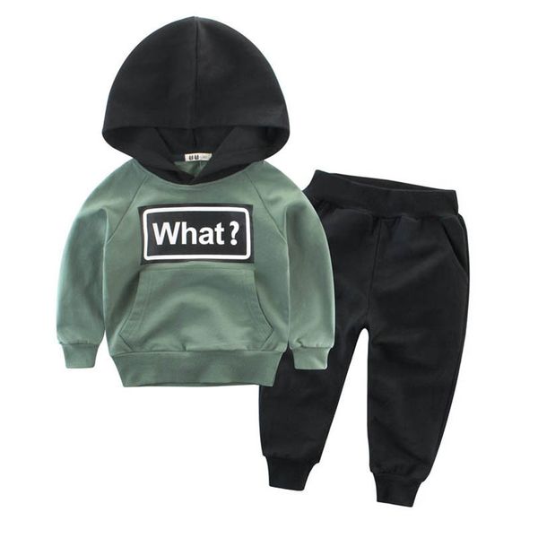 

baby clothing sets boy suit boys children spring and autumn childrens sports kit two-piece b9124, White