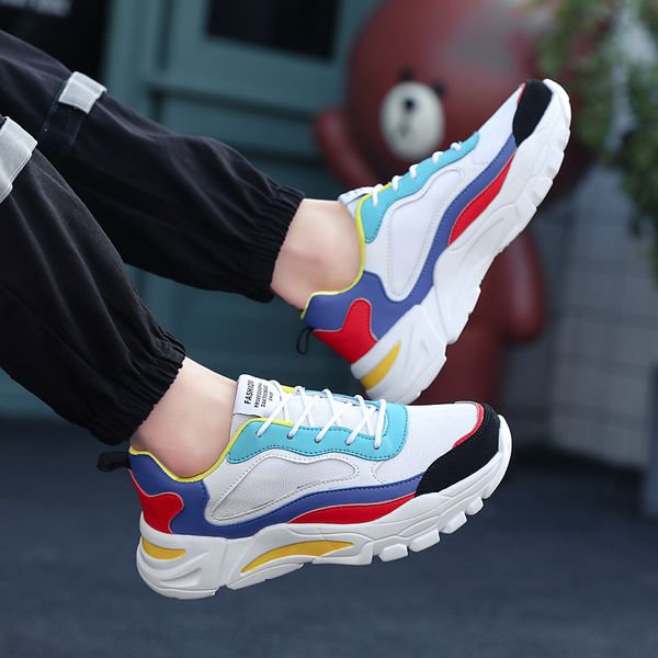 

casual women mens running shoes trend student outdoor sports sneakers red grey blue size eur 38-46 code 49-0305