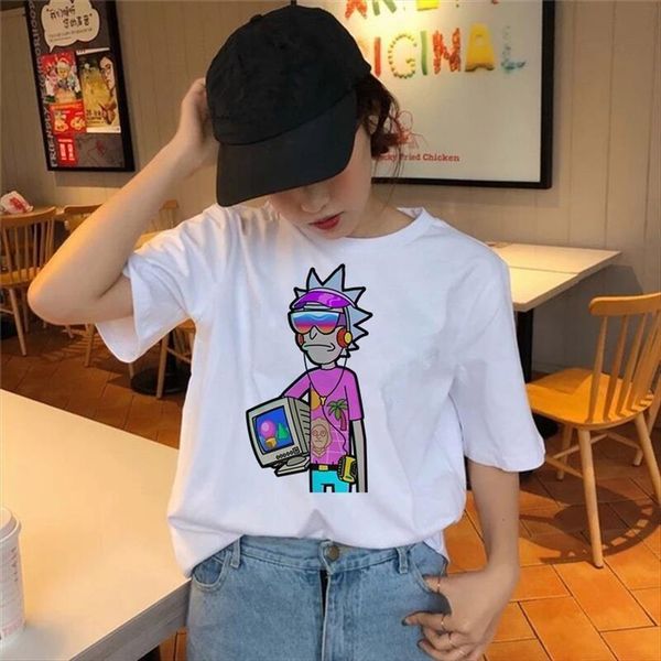 

aesthetic vaporwave funny style ulzzang women t shirts tumblr korean 90s clothing female tee clothes, White
