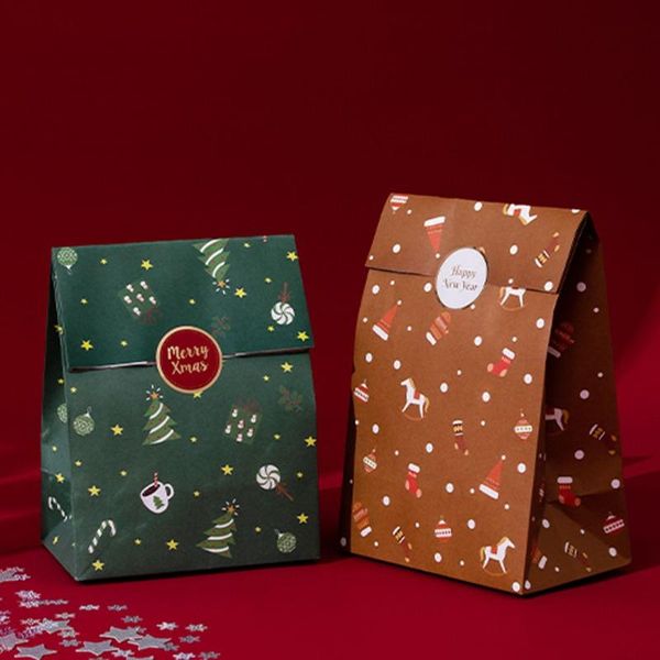 

gift wrap christmas tree cookie packaging bags present case santa claus bag candy package shop loot cookies