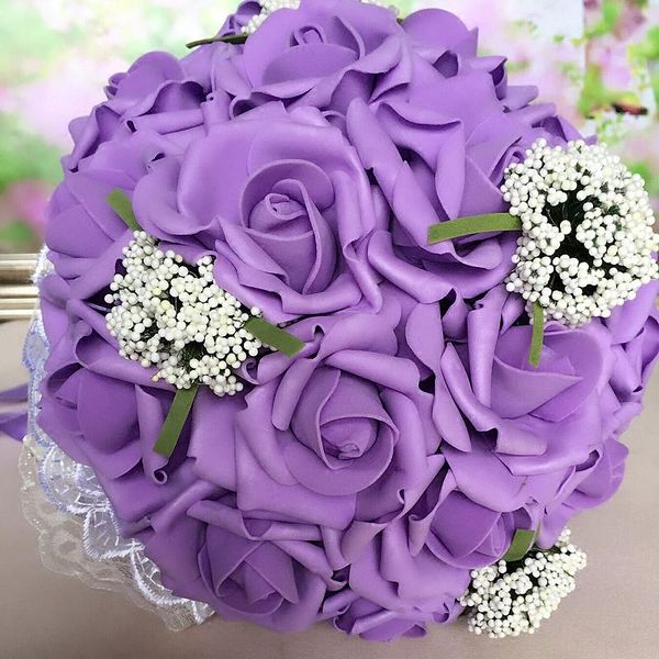 

bouquet pe foam flowers artificial rose flower wedding bridal home decor diy scrapbooking supplies 3 color decorative & wreaths