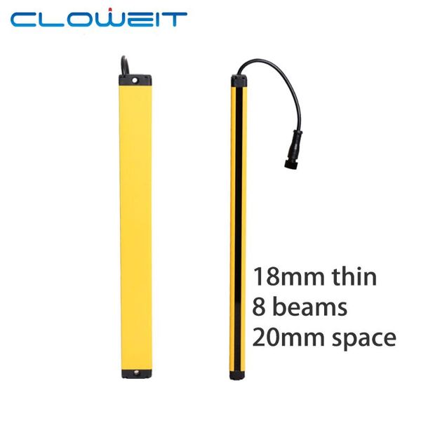 

smart home control cloweit 18x35 safety light curtains aps18-0820 super thin po sensor safe protection grating