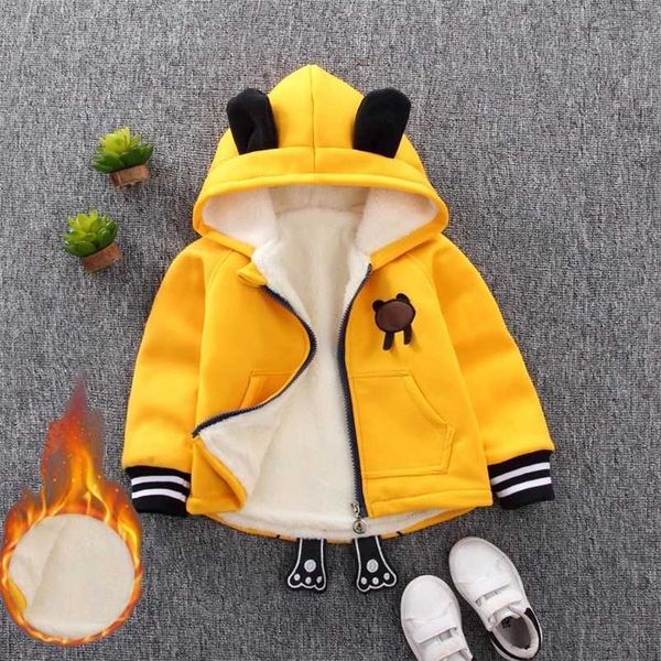 

children autumn winter warm outerwear baby fleece coat jacket lovely zipper toddler clothing 211011, Blue;gray