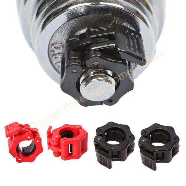 

accessories 4pcs 25/28/30/50mm abs barbell spinlock weight lifting clamps dumbell clips quick release collar lock fitness safety nut