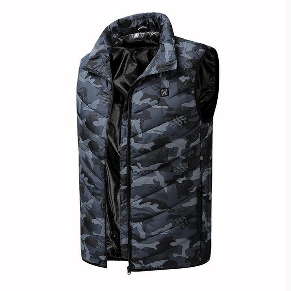 

men's vests 2021 usb heated vest men winter electrical sleevless jacket travel heating outdoor waistcoat hiking heater, Black;white