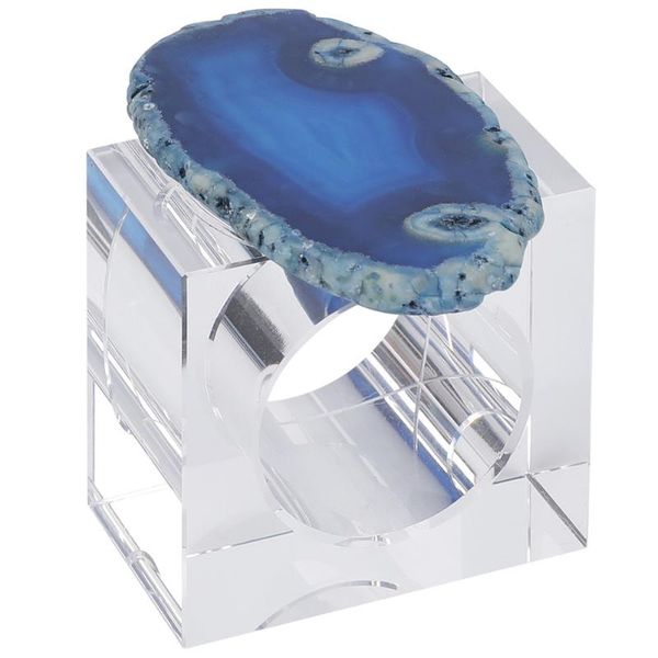 

napkin rings 4pcs/set agate slice holder organize natural stones home decor wedding