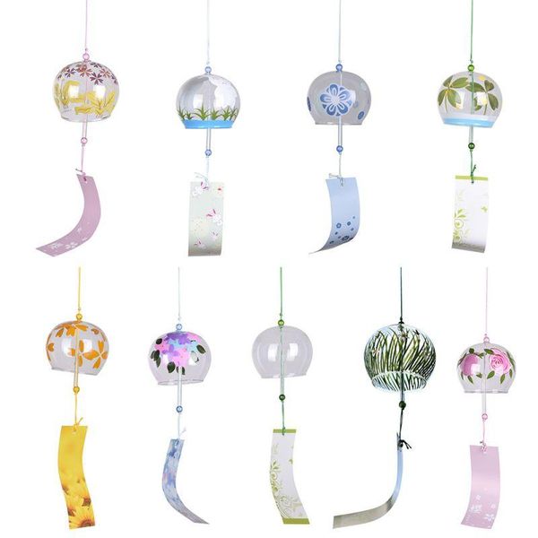 

decorative objects & figurines christmas japan style decor glass hanging wind chime blessing girls home decoration accessories crafts bells