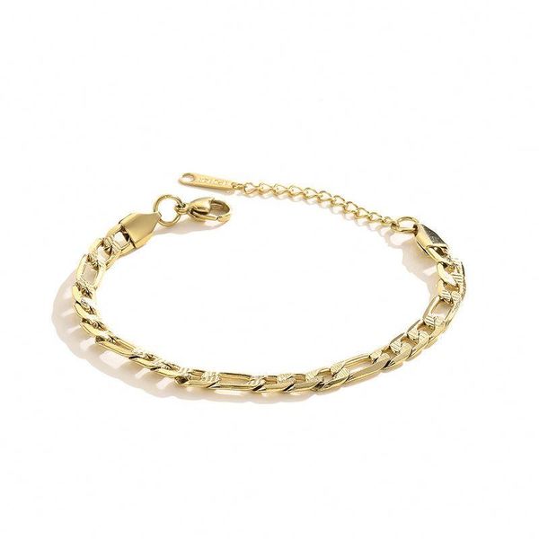 

bangle pvd gold plated women's fashion stainless titanium bracelet jewelry chunky chains, Black