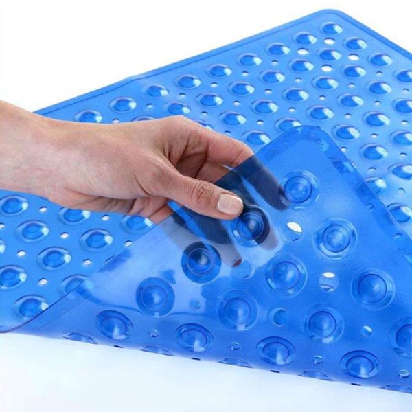 

suction cups firm odorless anti mould square tensile resistance shower mat non slip practical eco friendly bathroom flexible bath mats