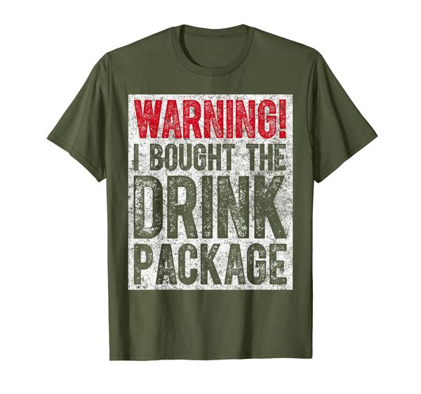 

cute drinking gift warning i bought the drink package t-shirt, White;black
