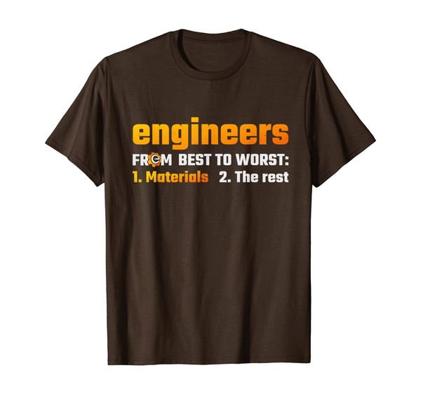 

Engineer products For Men - Materials Science Engineering T-Shirt, White;black