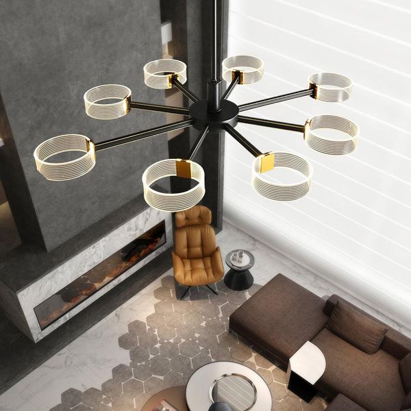 

pendant lamps tcy modern led lights for bedroom living room kitchen 6lt/8lt/10lt black painted interior lighting