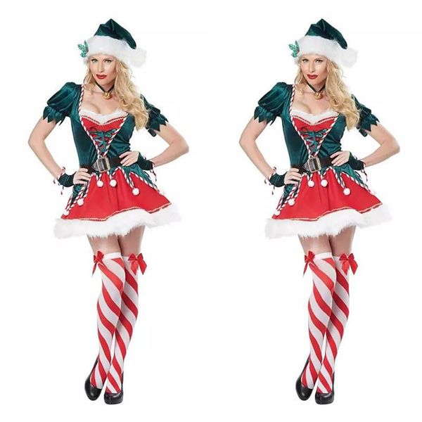 

casual dresses 2021 women's cosplay dress women merry christmas costume green performance festive garment clothing, Black;gray