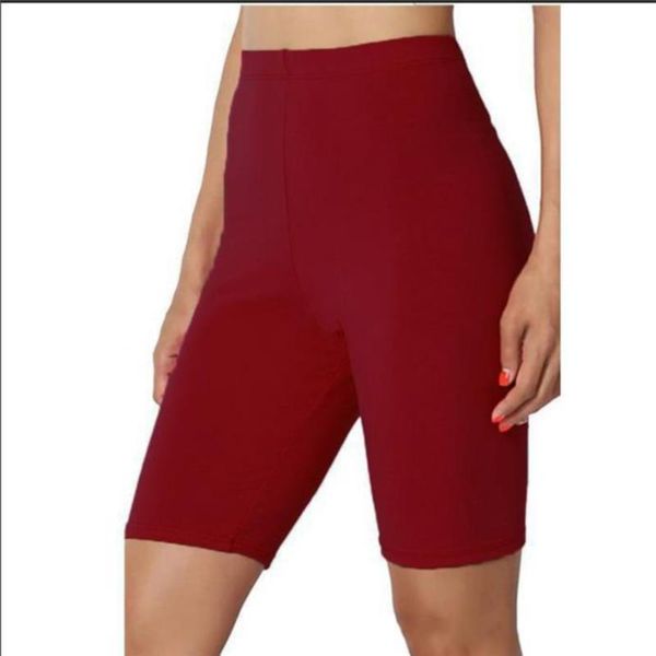 

women's leggings women slim fashion patchwork knee length large size high waist solid color simple legging, Black