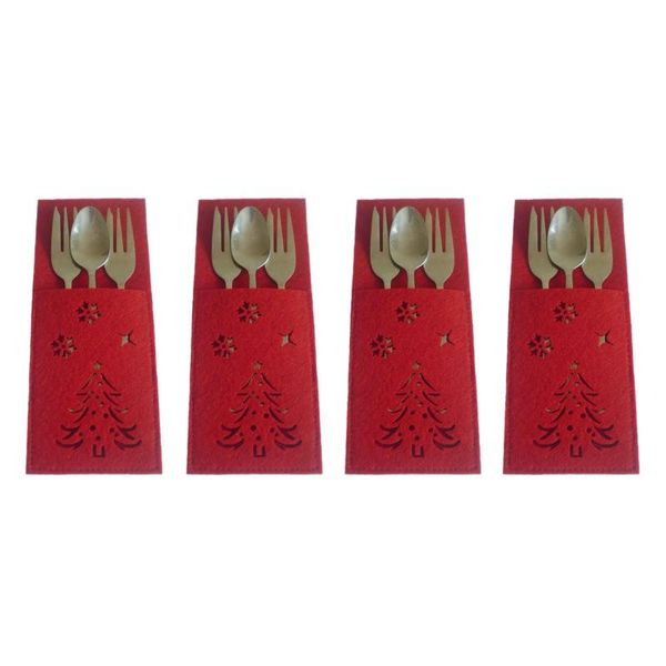 

christmas decorations suit knives forks decorative bag party ornaments santa claus snowman tableware for home