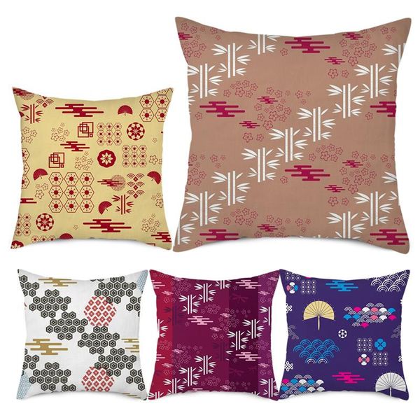 

cushion/decorative pillow japanese retro texture printing pillowcases decorative throw pillows for living room bed sofa cushion cover home d