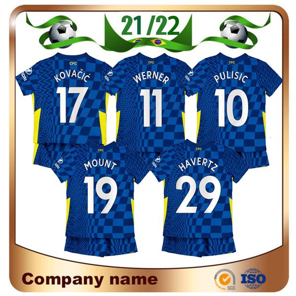 

21/22 cfc kids kit pulisic willian soccer jersey 2021 child ziyech kante abraham havertz chilwell shirts jorginho boy giroud football unifor, Black