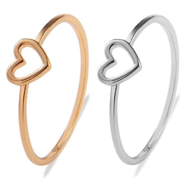 

wedding rings classic women ring hollow heart for couple promise infinity eternity gifts, Slivery;golden