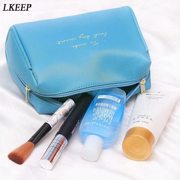 

portable make up women makeup organizer bag girls cosmetic toiletry travel kits storage hand bags & cases