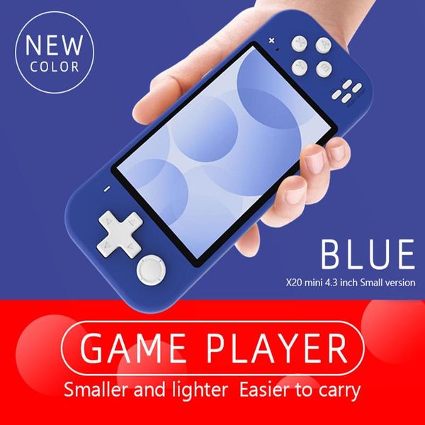 

portable game players x20mini 4.3 inch 8g handheld console for psp 128 bit gamepad nostalgic street fighter fc electronic controller