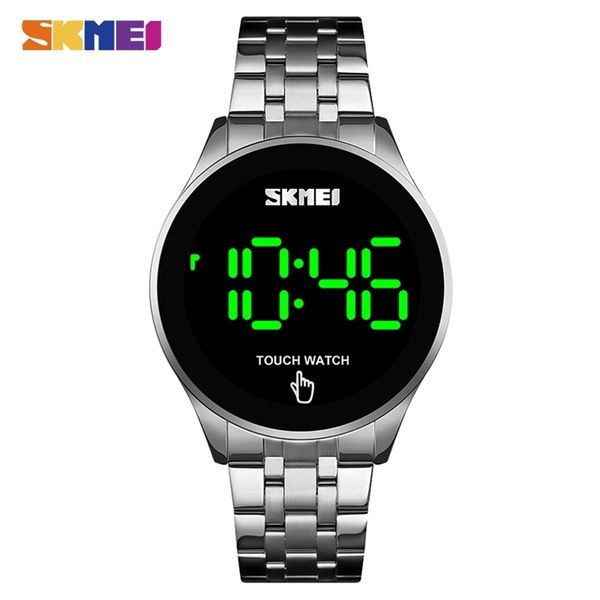 Skmei top marca relógio relógio relógio led touch screen homem relógios digitais 30m impermeável macho macho relógio de pulso relojes para hombre 1579 210329