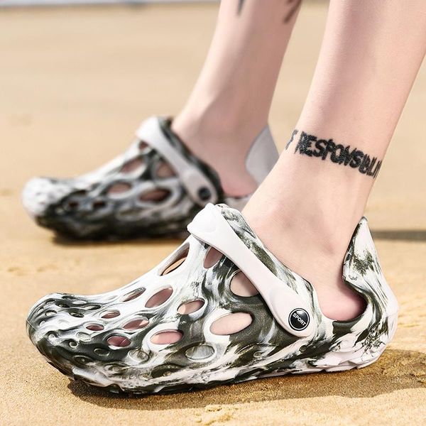

sandals men summer dong shoes beach casual fashion slippers sneakers comforthable big size 45, Black