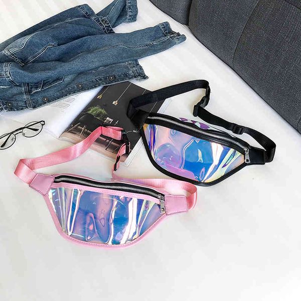 

bags handbags wallets summer laser waist men's and women's chest messenger transparent reflective waterproof beach, Black;red